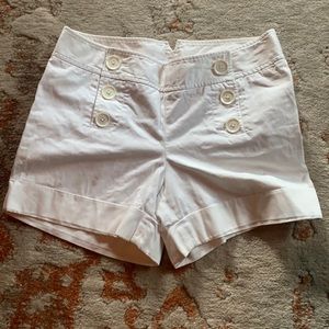 Express white sailor shorts